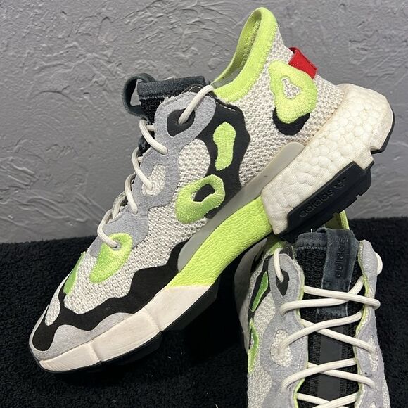 ?? ADIDAS P.O.D. S3.2 ML Shoes White Hi-Res Yellow Men Sz 8 - EUC - Very RARE!